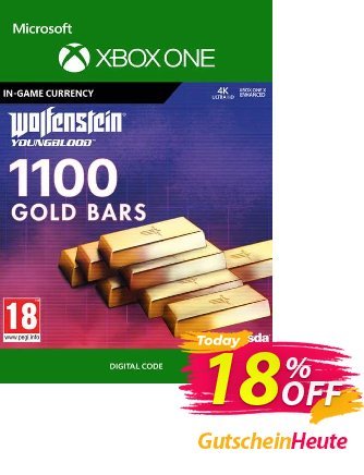 Wolfenstein: Youngblood - 1100 Gold Bars Xbox One Gutschein Wolfenstein: Youngblood - 1100 Gold Bars Xbox One Deal Aktion: Wolfenstein: Youngblood - 1100 Gold Bars Xbox One Exclusive offer 