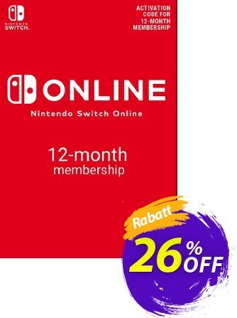 Nintendo Switch Online 12 Month (365 Day) Membership Switch Coupon, discount Nintendo Switch Online 12 Month (365 Day) Membership Switch Deal. Promotion: Nintendo Switch Online 12 Month (365 Day) Membership Switch Exclusive offer 