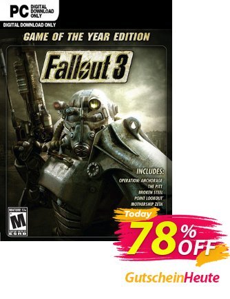 Fallout 3 Game of the Year Edition PC discount coupon Fallout 3 Game of the Year Edition PC Deal - Fallout 3 Game of the Year Edition PC Exclusive offer 