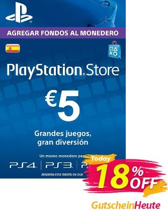 PlayStation Network - PSN Card - 5 EUR - Spain  Gutschein PlayStation Network (PSN) Card - 5 EUR (Spain) Deal Aktion: PlayStation Network (PSN) Card - 5 EUR (Spain) Exclusive offer 