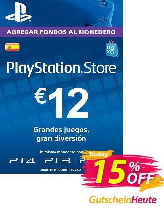 PlayStation Network - PSN Card - 12 EUR - Spain  Gutschein PlayStation Network (PSN) Card - 12 EUR (Spain) Deal Aktion: PlayStation Network (PSN) Card - 12 EUR (Spain) Exclusive offer 