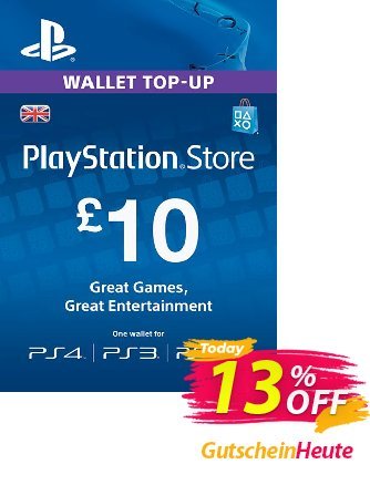 PlayStation Network Card - £10 - PS Vita/PS3/PS4  Gutschein PlayStation Network Card - £10 (PS Vita/PS3/PS4) Deal Aktion: PlayStation Network Card - £10 (PS Vita/PS3/PS4) Exclusive offer 