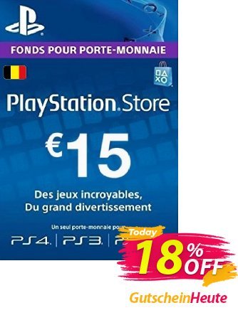 PlayStation Network - PSN Card - 15 EUR - Belgium  Gutschein PlayStation Network (PSN) Card - 15 EUR (Belgium) Deal Aktion: PlayStation Network (PSN) Card - 15 EUR (Belgium) Exclusive offer 