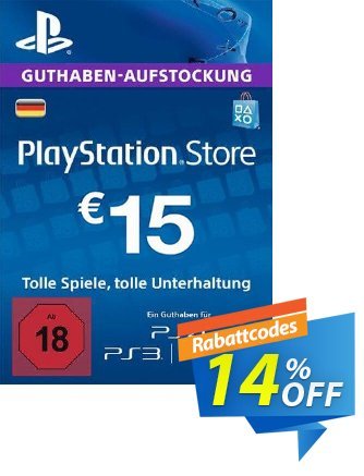 PlayStation Network - PSN Card - 15 EUR - Germany  Gutschein PlayStation Network (PSN) Card - 15 EUR (Germany) Deal Aktion: PlayStation Network (PSN) Card - 15 EUR (Germany) Exclusive offer 