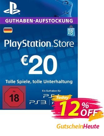 PlayStation Network (PSN) Card - 20 EUR (Germany) Coupon, discount PlayStation Network (PSN) Card - 20 EUR (Germany) Deal. Promotion: PlayStation Network (PSN) Card - 20 EUR (Germany) Exclusive offer 