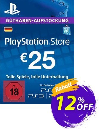 PlayStation Network - PSN Card - 25 EUR - Germany  Gutschein PlayStation Network (PSN) Card - 25 EUR (Germany) Deal Aktion: PlayStation Network (PSN) Card - 25 EUR (Germany) Exclusive offer 