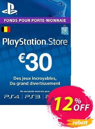 PlayStation Network - PSN Card - 30 EUR - Belgium  Gutschein PlayStation Network (PSN) Card - 30 EUR (Belgium) Deal Aktion: PlayStation Network (PSN) Card - 30 EUR (Belgium) Exclusive offer 