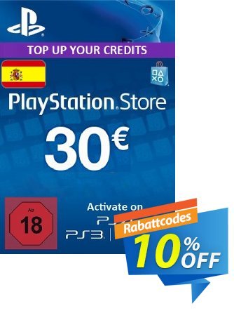 PlayStation Network - PSN Card - 30 EUR - Spain  Gutschein PlayStation Network (PSN) Card - 30 EUR (Spain) Deal Aktion: PlayStation Network (PSN) Card - 30 EUR (Spain) Exclusive offer 