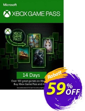 14 Day Xbox Game Pass Ultimate Xbox One / PC Coupon, discount 14 Day Xbox Game Pass Ultimate Xbox One / PC Deal. Promotion: 14 Day Xbox Game Pass Ultimate Xbox One / PC Exclusive offer 