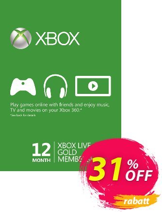 12 Month Xbox Live Gold Membership - MEA  Gutschein 12 Month Xbox Live Gold Membership (MEA) Deal Aktion: 12 Month Xbox Live Gold Membership (MEA) Exclusive offer 