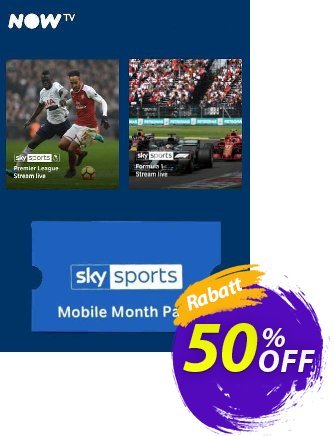 NOW TV - Sky Sports Mobile Month Pass Coupon, discount NOW TV - Sky Sports Mobile Month Pass Deal. Promotion: NOW TV - Sky Sports Mobile Month Pass Exclusive offer 