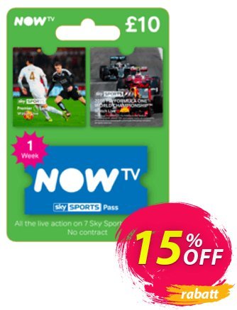 NOW TV - Sky Sports 1 Week Pass discount coupon NOW TV - Sky Sports 1 Week Pass Deal - NOW TV - Sky Sports 1 Week Pass Exclusive offer 