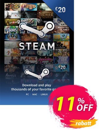 Steam Wallet Top-up £20 GBP discount coupon Steam Wallet Top-up £20 GBP Deal - Steam Wallet Top-up £20 GBP Exclusive offer 