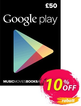 Google Play Gift Card £50 GBP Coupon, discount Google Play Gift Card £50 GBP Deal. Promotion: Google Play Gift Card £50 GBP Exclusive offer 