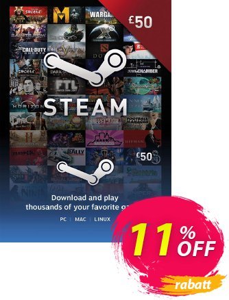 Steam Wallet Top-up £50 GBP discount coupon Steam Wallet Top-up £50 GBP Deal - Steam Wallet Top-up £50 GBP Exclusive offer 