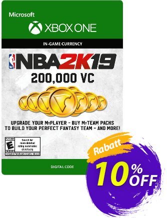 NBA 2K19: 200,000 VC Xbox One Gutschein NBA 2K19: 200,000 VC Xbox One Deal Aktion: NBA 2K19: 200,000 VC Xbox One Exclusive offer 