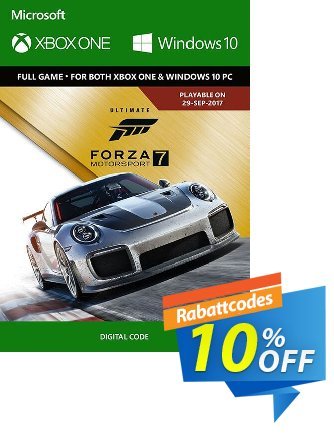 Forza Motorsport 7 Ultimate Edition Xbox One/PC Coupon, discount Forza Motorsport 7 Ultimate Edition Xbox One/PC Deal. Promotion: Forza Motorsport 7 Ultimate Edition Xbox One/PC Exclusive offer 