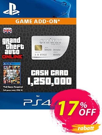 Grand Theft Auto Online - GTA V 5 : Great White Shark Cash Card PS4 Gutschein Grand Theft Auto Online (GTA V 5): Great White Shark Cash Card PS4 Deal Aktion: Grand Theft Auto Online (GTA V 5): Great White Shark Cash Card PS4 Exclusive offer 