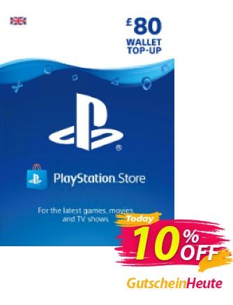Playstation Network (PSN) Card - £80 (UK) Coupon, discount Playstation Network (PSN) Card - £80 (UK) Deal. Promotion: Playstation Network (PSN) Card - £80 (UK) Exclusive offer 