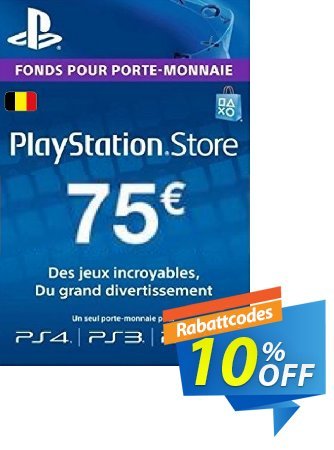 PlayStation Network (PSN) Card - 75 EUR (Belgium) Coupon, discount PlayStation Network (PSN) Card - 75 EUR (Belgium) Deal. Promotion: PlayStation Network (PSN) Card - 75 EUR (Belgium) Exclusive offer 