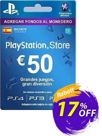 PlayStation Network - PSN Card - 50 EUR - Spain  Gutschein PlayStation Network (PSN) Card - 50 EUR (Spain) Deal Aktion: PlayStation Network (PSN) Card - 50 EUR (Spain) Exclusive offer 
