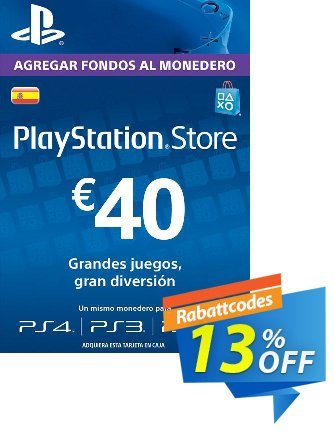 PlayStation Network (PSN) Card - 40 EUR (Spain) Coupon, discount PlayStation Network (PSN) Card - 40 EUR (Spain) Deal. Promotion: PlayStation Network (PSN) Card - 40 EUR (Spain) Exclusive offer 