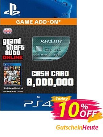 Grand Theft Auto Online - GTA V 5 : Megalodon Shark Cash Card PS4 Gutschein Grand Theft Auto Online (GTA V 5): Megalodon Shark Cash Card PS4 Deal Aktion: Grand Theft Auto Online (GTA V 5): Megalodon Shark Cash Card PS4 Exclusive offer 