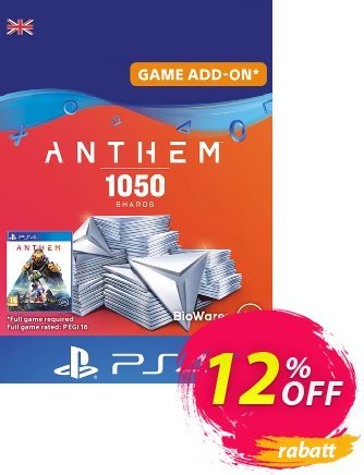 Anthem 1050 Shards PS4 - UK  Gutschein Anthem 1050 Shards PS4 (UK) Deal Aktion: Anthem 1050 Shards PS4 (UK) Exclusive offer 
