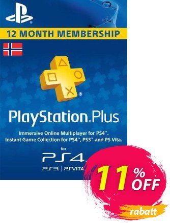 Playstation Plus - 12 Month Subscription (Norway) Coupon, discount Playstation Plus - 12 Month Subscription (Norway) Deal. Promotion: Playstation Plus - 12 Month Subscription (Norway) Exclusive offer 