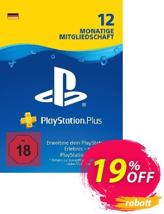 PlayStation Plus - PS+ - 12 Month Subscription - Germany  Gutschein PlayStation Plus (PS+) - 12 Month Subscription (Germany) Deal Aktion: PlayStation Plus (PS+) - 12 Month Subscription (Germany) Exclusive offer 