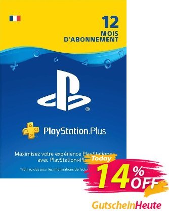PlayStation Plus - PS+ - 12 Month Subscription - France  Gutschein PlayStation Plus (PS+) - 12 Month Subscription (France) Deal Aktion: PlayStation Plus (PS+) - 12 Month Subscription (France) Exclusive offer 