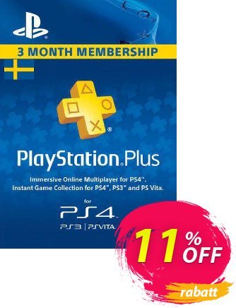 Playstation Plus - 3 Month Subscription - Sweden  Gutschein Playstation Plus - 3 Month Subscription (Sweden) Deal Aktion: Playstation Plus - 3 Month Subscription (Sweden) Exclusive offer 