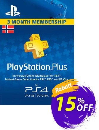 Playstation Plus - 3 Month Subscription - Norway  Gutschein Playstation Plus - 3 Month Subscription (Norway) Deal Aktion: Playstation Plus - 3 Month Subscription (Norway) Exclusive offer 