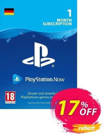 PlayStation Now 1 Month Subscription - Germany  Gutschein PlayStation Now 1 Month Subscription (Germany) Deal Aktion: PlayStation Now 1 Month Subscription (Germany) Exclusive offer 