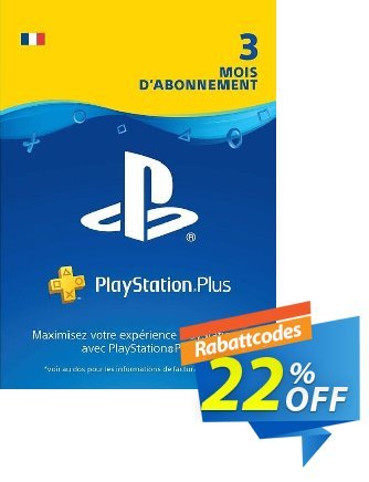 PlayStation Plus (PS+) - 3 Month Subscription (France) Coupon, discount PlayStation Plus (PS+) - 3 Month Subscription (France) Deal. Promotion: PlayStation Plus (PS+) - 3 Month Subscription (France) Exclusive offer 