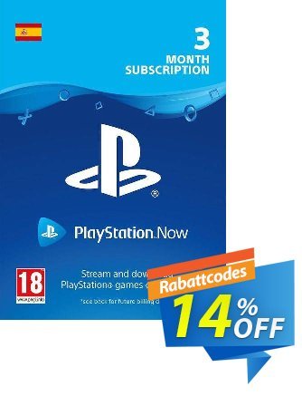 PlayStation Now 3 Month Subscription (Spain) Coupon, discount PlayStation Now 3 Month Subscription (Spain) Deal. Promotion: PlayStation Now 3 Month Subscription (Spain) Exclusive offer 