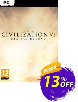 Sid Meier’s Civilization VI 6 Digital Deluxe PC Gutschein Sid Meier’s Civilization VI 6 Digital Deluxe PC Deal Aktion: Sid Meier’s Civilization VI 6 Digital Deluxe PC Exclusive offer 