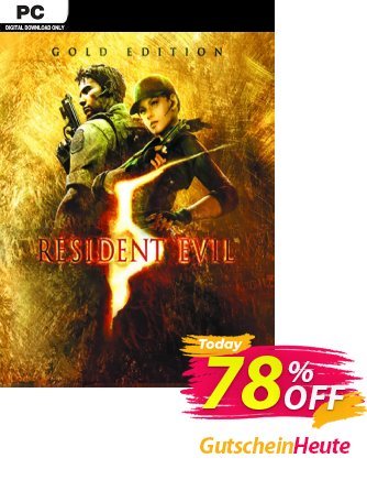 Resident Evil 5 Gold Edition PC Gutschein Resident Evil 5 Gold Edition PC Deal Aktion: Resident Evil 5 Gold Edition PC Exclusive offer 