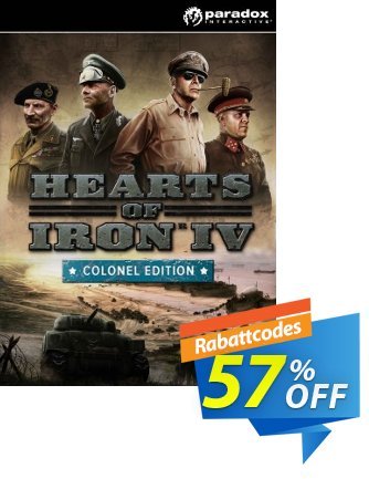 Hearts of Iron IV 4 Colonel Edition PC Coupon, discount Hearts of Iron IV 4 Colonel Edition PC Deal. Promotion: Hearts of Iron IV 4 Colonel Edition PC Exclusive offer 