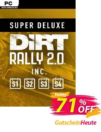 Dirt Rally 2.0 - Super Deluxe Edition PC Coupon, discount Dirt Rally 2.0 - Super Deluxe Edition PC Deal. Promotion: Dirt Rally 2.0 - Super Deluxe Edition PC Exclusive offer 