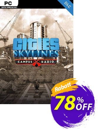 Cities Skylines PC - Campus Rock Radio DLC discount coupon Cities Skylines PC - Campus Rock Radio DLC Deal - Cities Skylines PC - Campus Rock Radio DLC Exclusive offer 