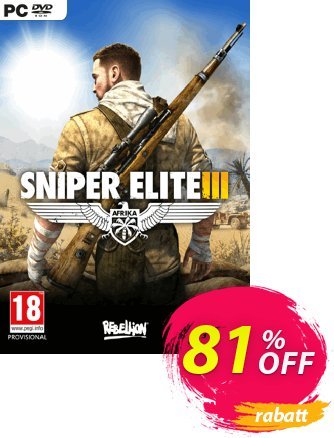 Sniper Elite 3 Afrika PC Coupon, discount Sniper Elite 3 Afrika PC Deal. Promotion: Sniper Elite 3 Afrika PC Exclusive offer 