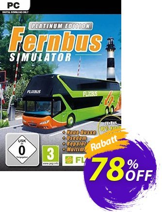 Fernbus Simulator - Platinum Edition PC Coupon, discount Fernbus Simulator - Platinum Edition PC Deal. Promotion: Fernbus Simulator - Platinum Edition PC Exclusive Easter Sale offer 