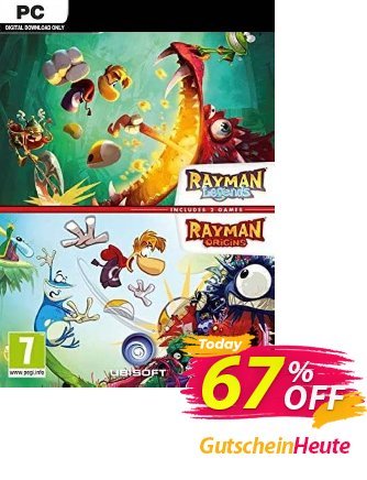 Rayman Legends + Rayman Origins PC discount coupon Rayman Legends + Rayman Origins PC Deal - Rayman Legends + Rayman Origins PC Exclusive Easter Sale offer 