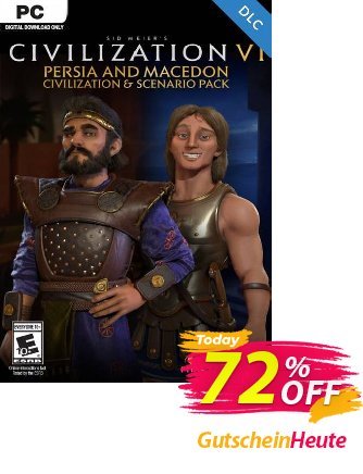 Sid Meier's Civilization VI: Persia and Macedon Civilization and Scenario Pack PC (WW) Coupon, discount Sid Meier's Civilization VI: Persia and Macedon Civilization and Scenario Pack PC (WW) Deal. Promotion: Sid Meier's Civilization VI: Persia and Macedon Civilization and Scenario Pack PC (WW) Exclusive Easter Sale offer 