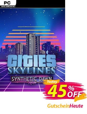 Cities Skylines PC - Synthetic Dawn Radio DLC Gutschein Cities Skylines PC - Synthetic Dawn Radio DLC Deal Aktion: Cities Skylines PC - Synthetic Dawn Radio DLC Exclusive Easter Sale offer 