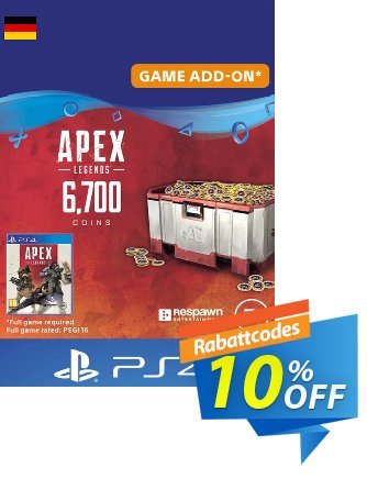 Apex Legends 6700 Coins PS4 - Germany  Gutschein Apex Legends 6700 Coins PS4 (Germany) Deal Aktion: Apex Legends 6700 Coins PS4 (Germany) Exclusive Easter Sale offer 