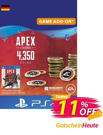 Apex Legends 4350 Coins PS4 - Germany  Gutschein Apex Legends 4350 Coins PS4 (Germany) Deal Aktion: Apex Legends 4350 Coins PS4 (Germany) Exclusive Easter Sale offer 