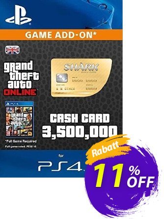 Grand Theft Auto Online (GTA V 5): Whale Shark Cash Card PS4 Coupon, discount Grand Theft Auto Online (GTA V 5): Whale Shark Cash Card PS4 Deal. Promotion: Grand Theft Auto Online (GTA V 5): Whale Shark Cash Card PS4 Exclusive Easter Sale offer 