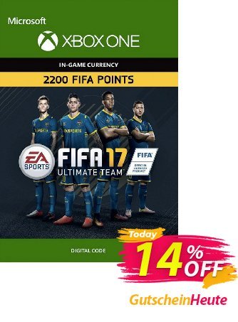 Fifa 17 - 2200 FUT Points - Xbox One  Gutschein Fifa 17 - 2200 FUT Points (Xbox One) Deal Aktion: Fifa 17 - 2200 FUT Points (Xbox One) Exclusive Easter Sale offer 